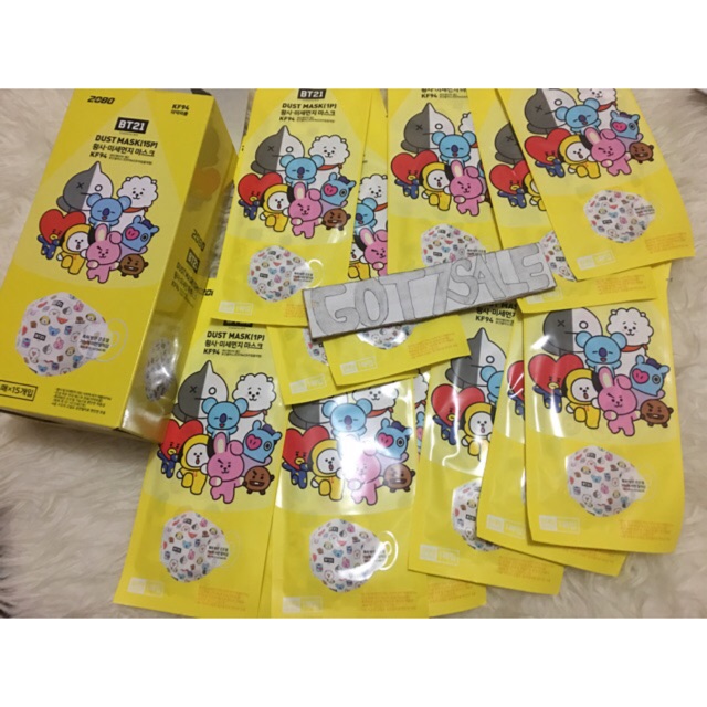 BTS / BT21 MASK / MASKER BT21 / BT21 DUST MASK / BTS MASER / MASKER KF94 / CORONAVIRUS MASKER