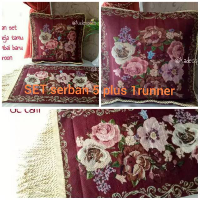 

Set serban brlgi lukis import uk 50X50 cm