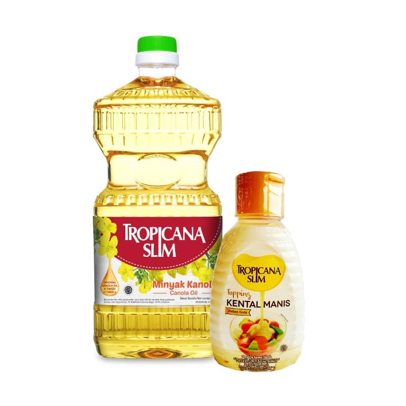 

PROMO TROPICANA SLIM MINYAK KANOLA 946ML + TOPPING KENTAL MANIS 150ML TERMURAH