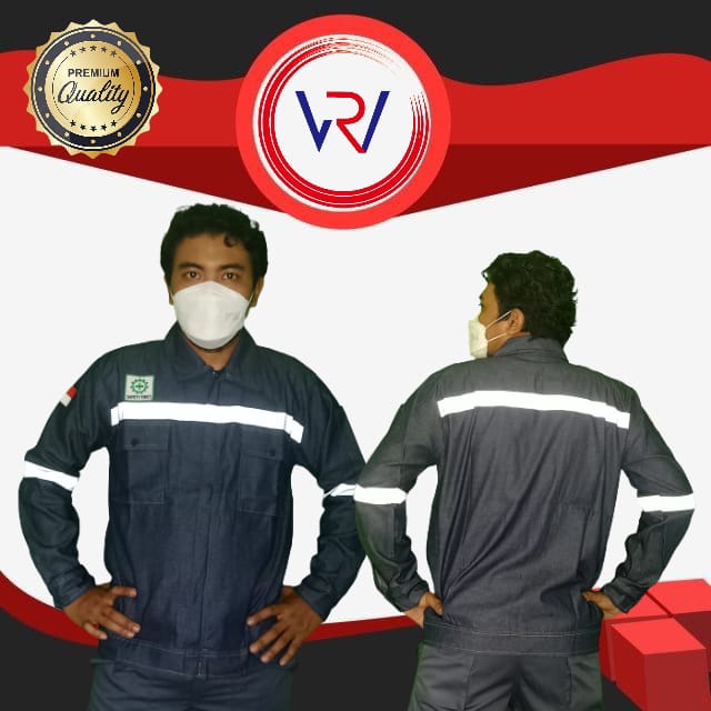 Baju Safety Kemeja Wearpack Bahan Jeans Levis | Seragam Proyek Full Denim