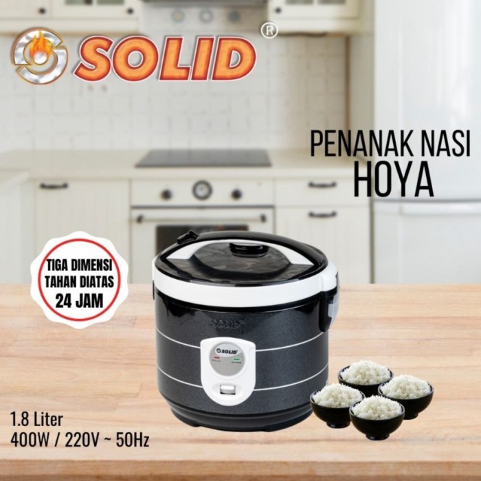 SOLID Rice Cooker 1.8 Liter HOYA / Magic Com - Garansi 1 Tahun