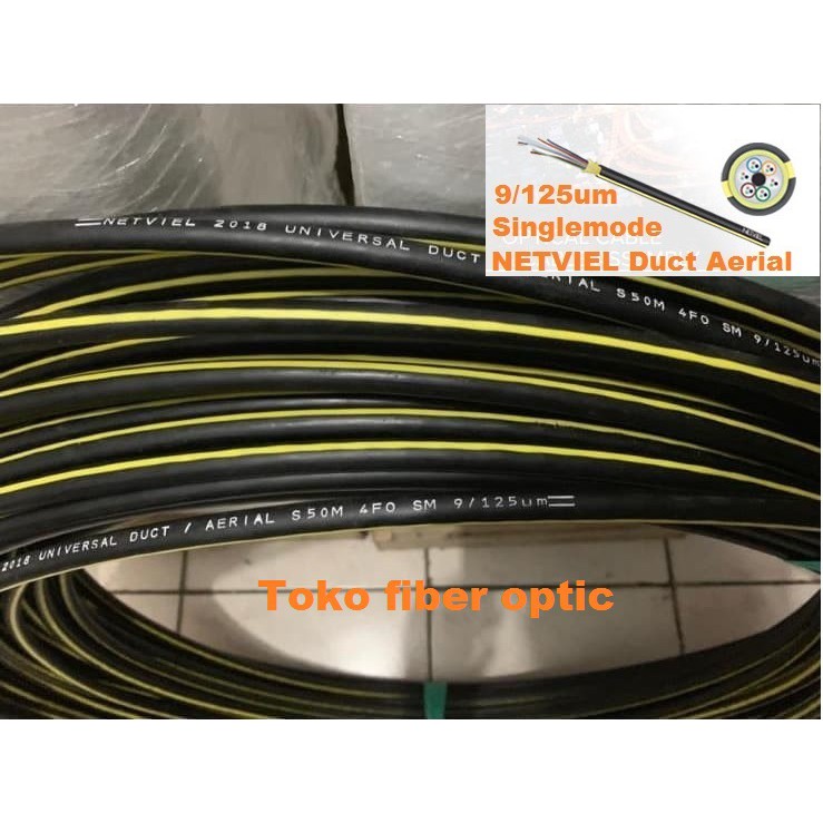 Netviel 4 Core Singlemode Universal Duct Cable, Single Jacket 9/125um