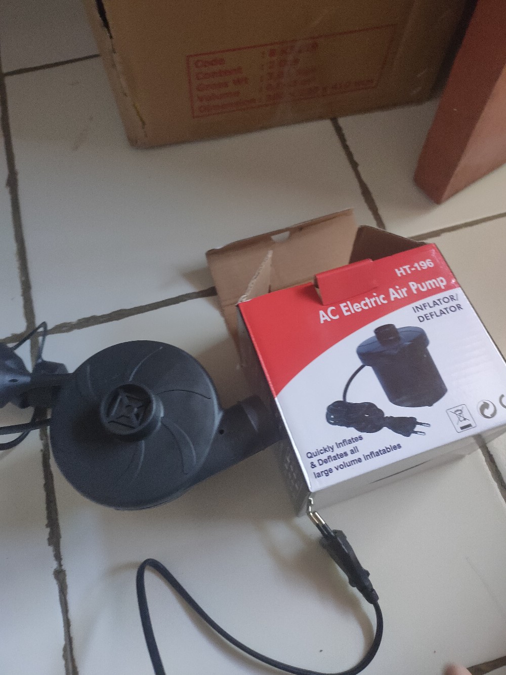 Ac Electric Vacum Pompa Listrik Kasur Angin Sofa Tiup Vacum Bag Elektrik