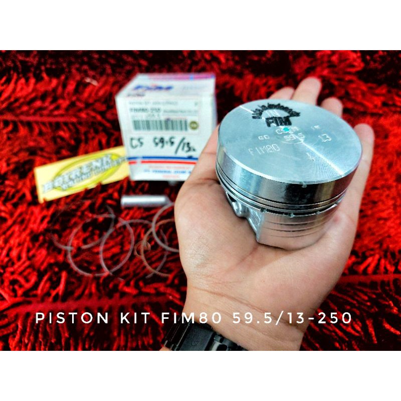 PISTON KIT FIM80 DIAMETER 59.5 PIN 13 CUSTOM DOME - BOYRENK RACING CONCEPT