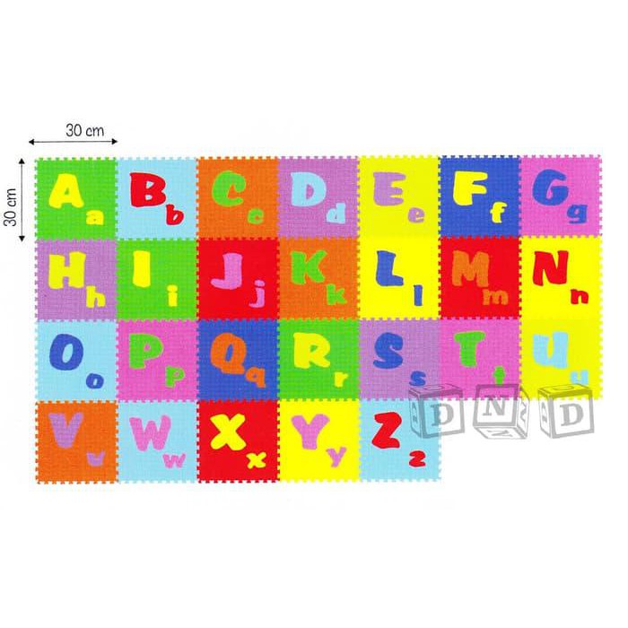 Mainan Edukasi Anak Karpet Matras Puzzle Evamat Evamats Abjad ABC