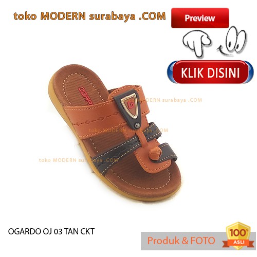 OGARDO OJ 03 TAN CKT sendal anak jepit casual flip flop sol empuk