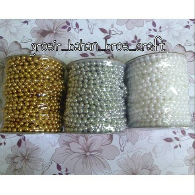 (Yard) Mutiara Renceng / Parel 4mm 6mm