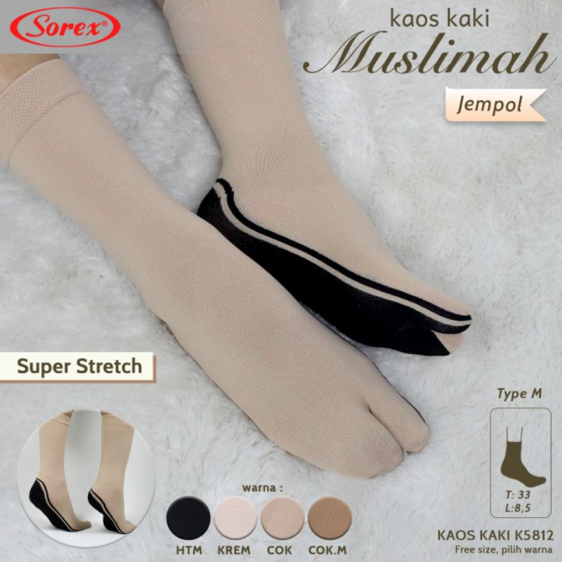 Sorex Kaos Kaki Muslimah Model Jempol