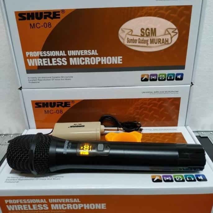 Mic wireless single tunggal SHURE MC-08 / MC 08 / MC08 mik microphone
