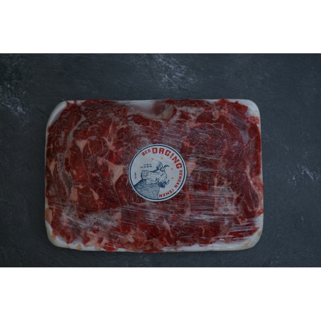 

SLICE BEEF PREMIUM AUS (LESS FAT) SUKIYAKI/YAKINIKU BERDAGING - 500 gr