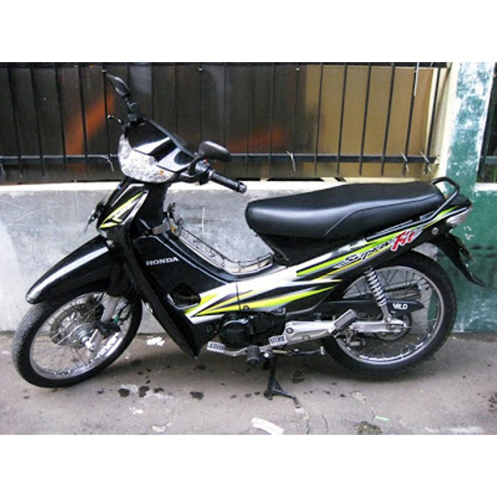 Striping Sticker Motor Honda Supra Fit 2005 Hitam Hijau Shopee Indonesia