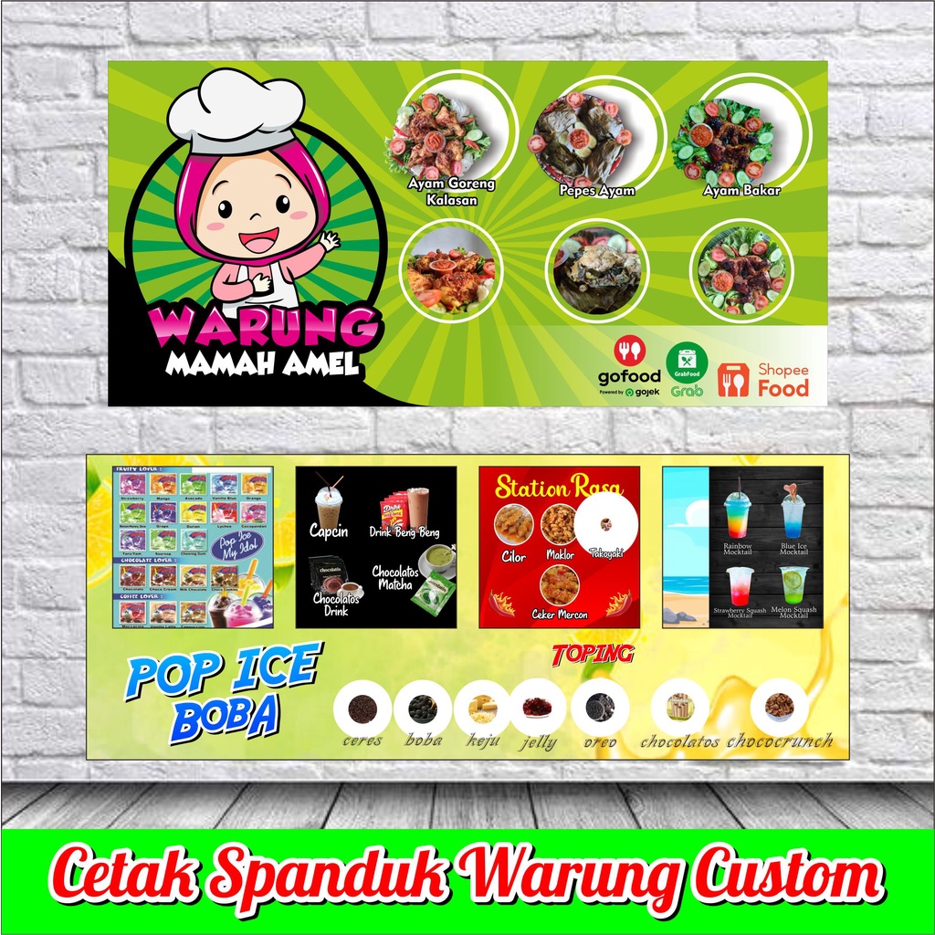 Cetak Spanduk Warung Custom