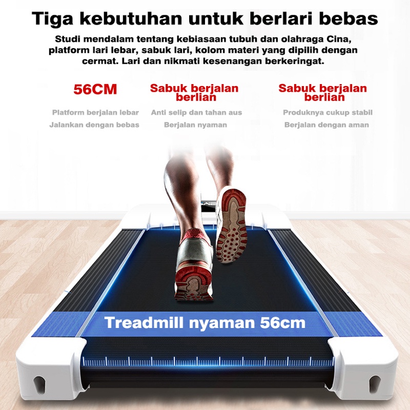 Treadmill rumah kecil penurunan berat badan dalam ruangan multi-fungsi lipat peralatan kebugaran bisu