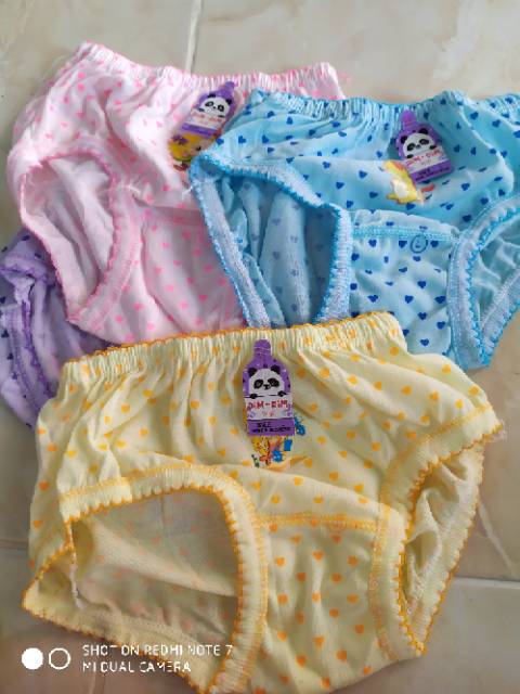 6pcs | celana dalam anak perempuan size 2-8 tahun || cd anak perempuan || daleman anak