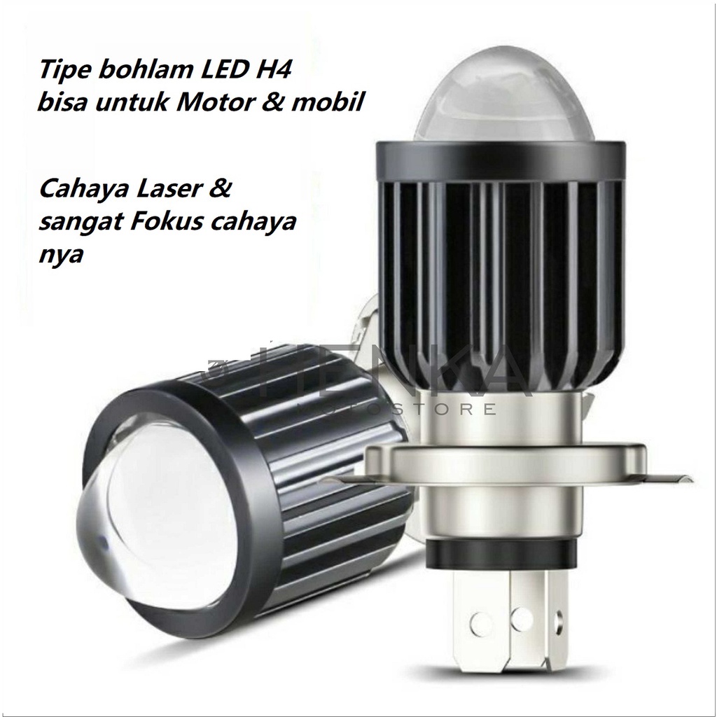 Lampu Depan Led H4 Bohlam Lampu Depan Led H4 Laser Lampu Depan Utama H4 Universal R15,Vixion,Byson,Versa,Cb150r,Scoopy