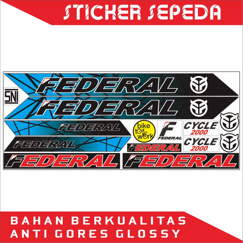 STICKER SEPEDA - STICKER SET SEPEDA FEDERAL - 01 - SAHILA STICKER