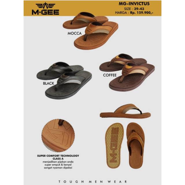 Sandal MGee M-Gee MG Invictus Casual Pria Original Kualitas Premium