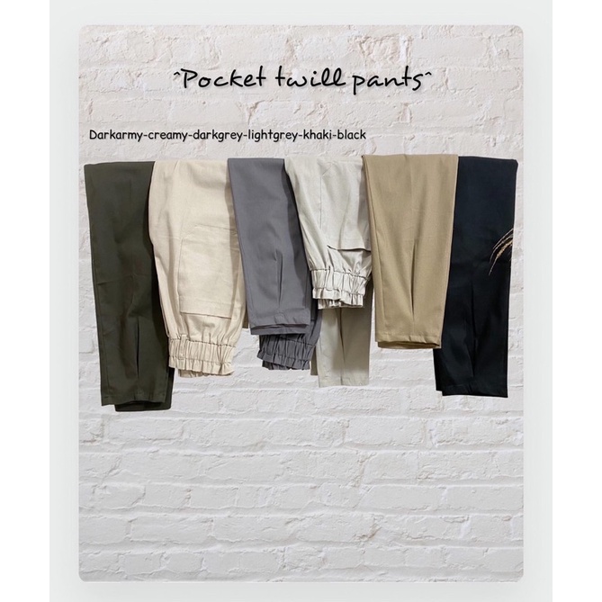 Pocket twill pants / celana twill cubit / celana katun / celana kantor / celana chinos wanita