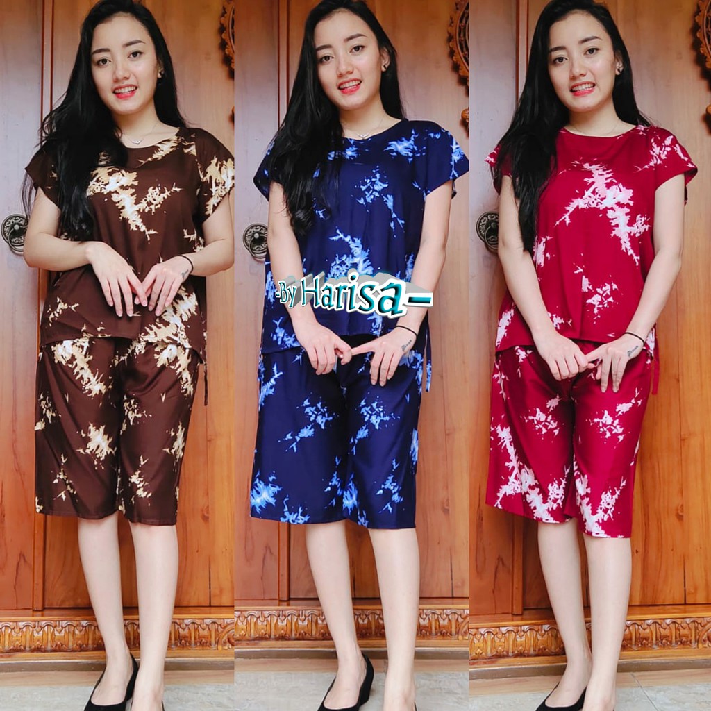  Piyama  Pendek  Tie Dye Flash Rayon Super 03 Shopee  Indonesia