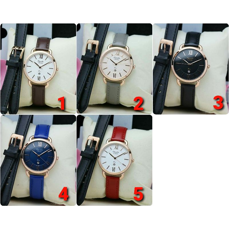 ORIGINAL GARANSI RESMI JAM TANGAN WANITA ALEXANDRE CHRISTIE CEWEK KULIT ALEXANDER CRISTIE AC 2674
