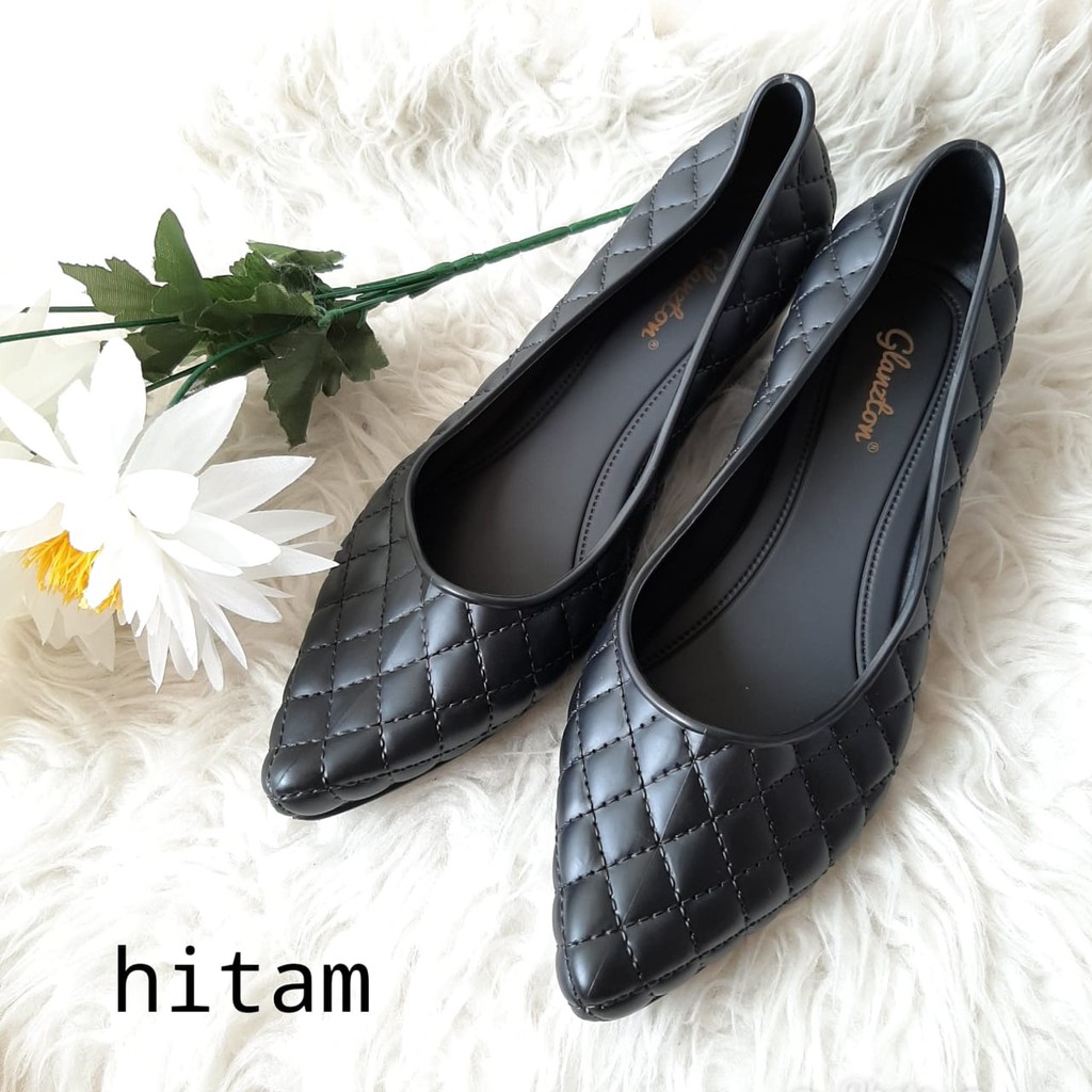 Sepatu Wedges Kerja Wanita Sisca Jelly shoes Merk Glanzton Sepatu Wedges Kerja Wanita Sisca Jelly shoes Merk Glanzton