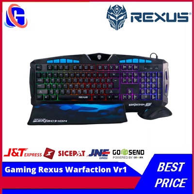 Keyboard Mouse Gaming Rexus Warfaction Vr1 Backlight