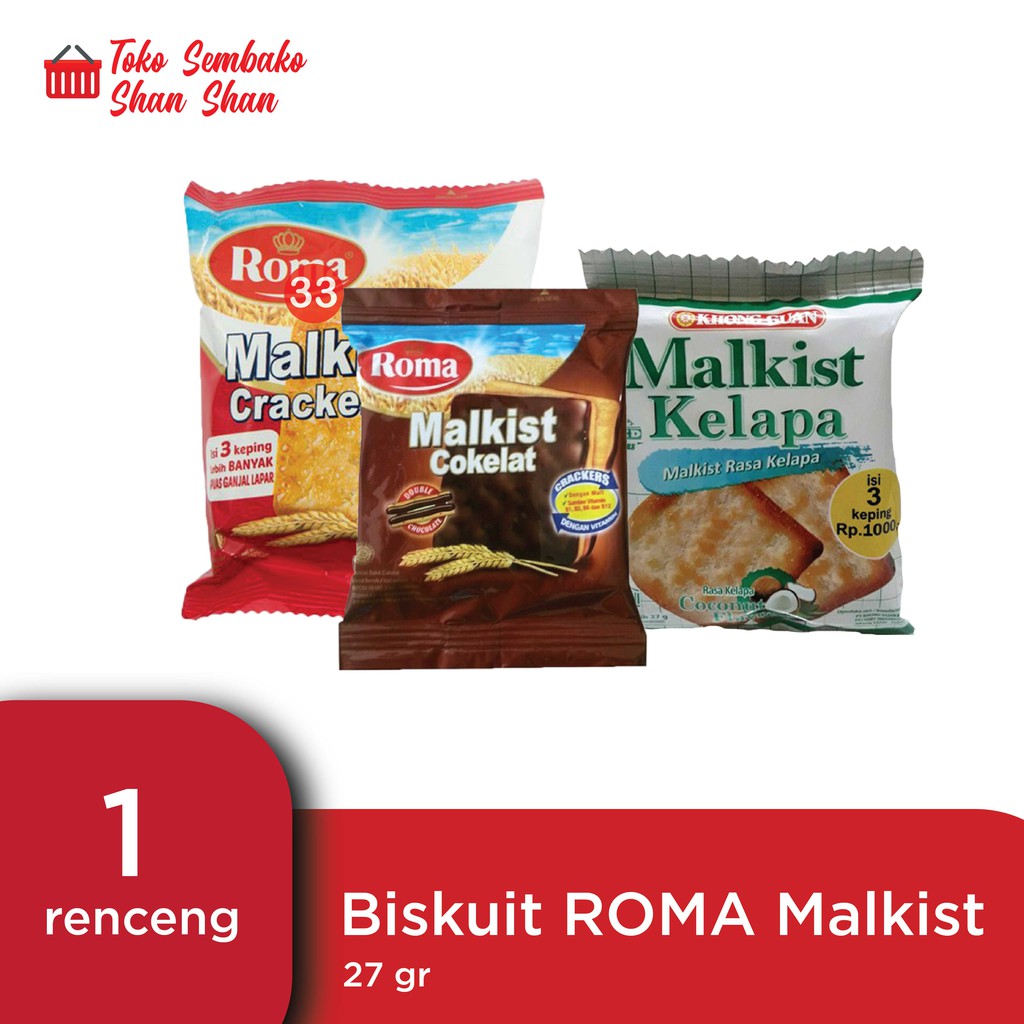 

BISKUIT ROMA MALKIST/ MALKIT KELAPA/ MALKIS GULA/ MALKIS CRACKER/ MALKIS MERAH