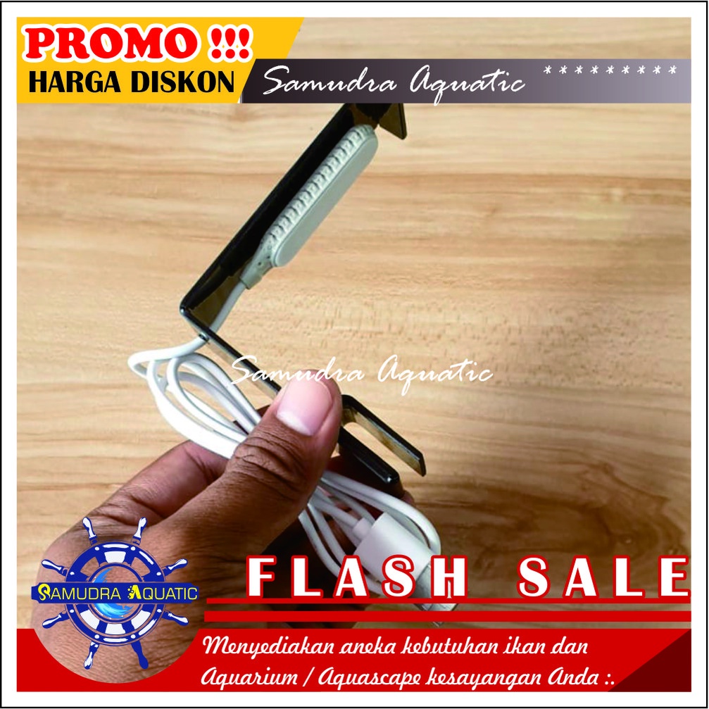 Lampu SOLITER Aquarium, Lampu Cupang Ikan Hias Aquarium (Ada Adaptor Cas) (GRATIS KARDUS)