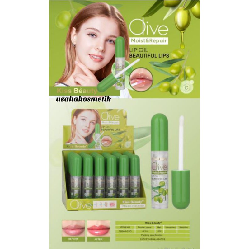 PROMO ECER LIP OIL VITAMIN BIBIR BEAUTYFUL LIPS MOIST &amp; REPAIR KISS BEAUTY NO.70644