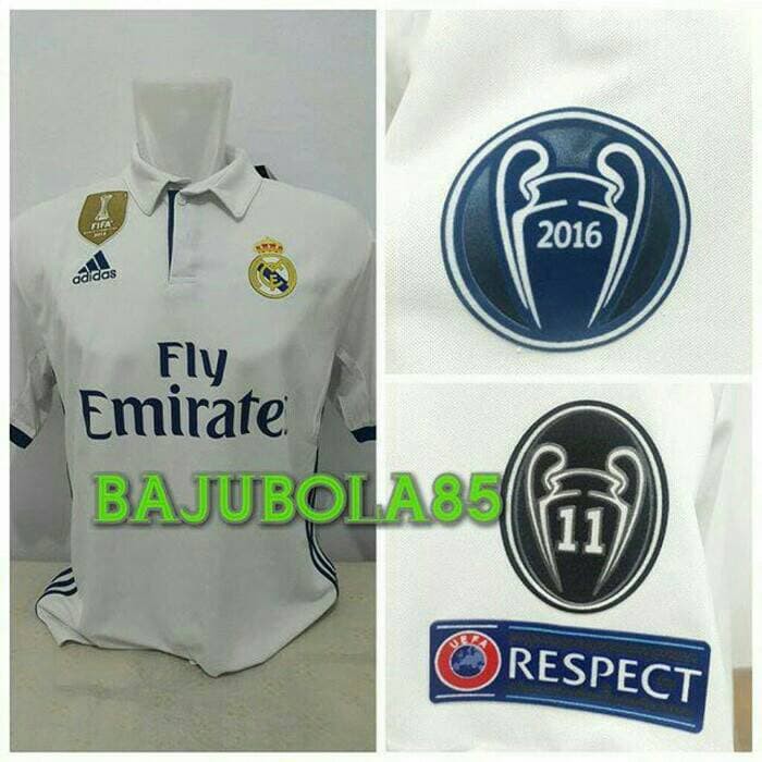 Hot Promo REAL MADRID HOME 2016 FULLPATCH UCL