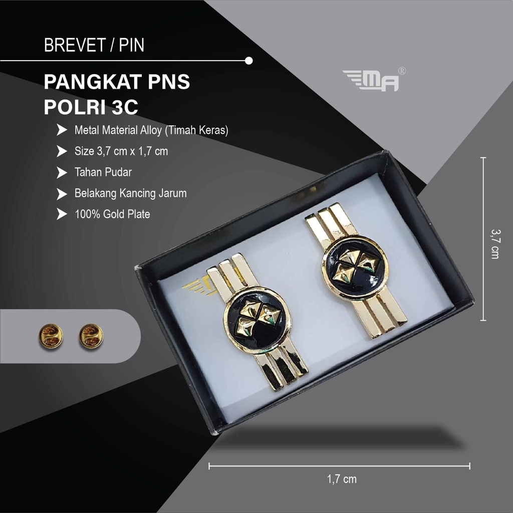 WING PNS POLISI 3C PDH BRIVET BREVET PIN PNS POLISI 3C