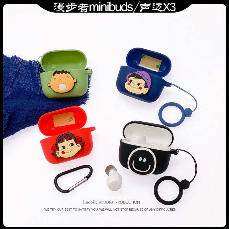 Soft Case Pelindung headset Bluetooth Motif Kartun Untuk Edifier minibuds x3