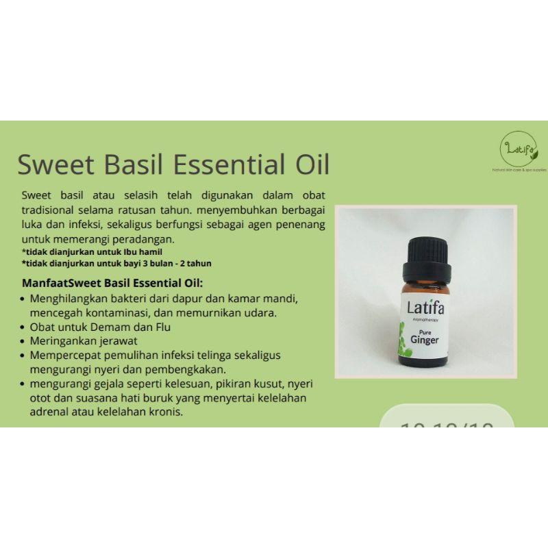 

Sweet Basil Essencial oil