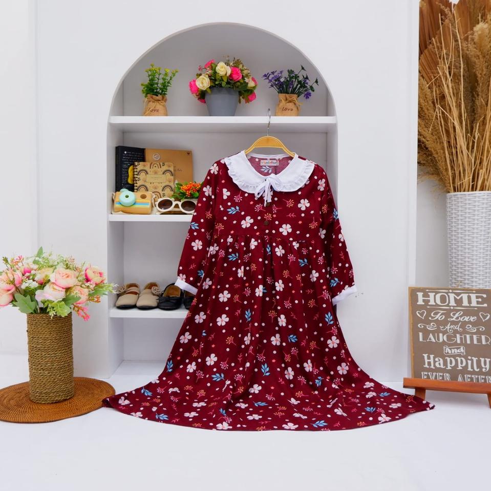 [Terlaris Today] 5-7TH DRESS RAYON ANAK AMIRA GAMIS ANAK KATUN by BOBO KIDS grosir