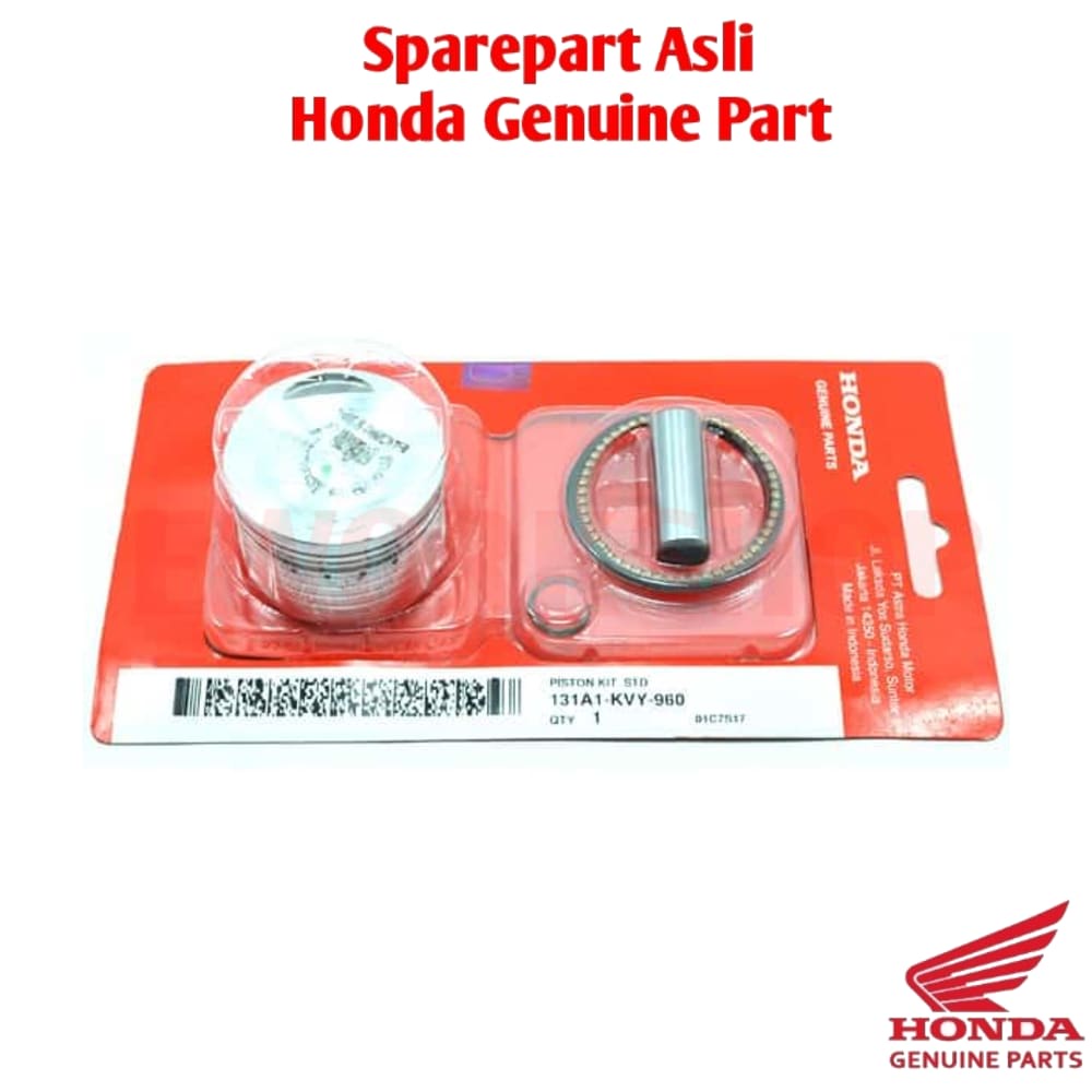 Piston Kit Seher Set STD - Beat Spacy Scoopy Karbu Asli Honda 131A1KVY960