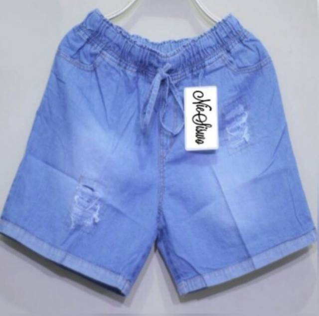 TERMURAH! HOT PANT POLOS SOBEK DAN RAWIS BAHAN JEANS WASH UKURAN ALL SIZE FIT TO L - GROSIR BAJU