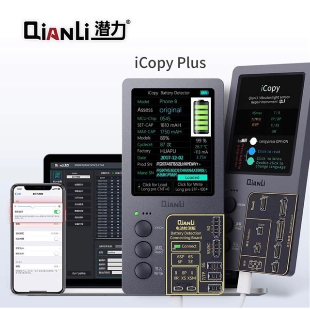 iCopy Plus Copy Truetone LCD Screen/Battery Tester iPhone XR XS MAX 8Plus