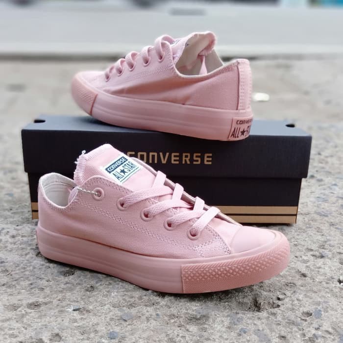 (COD) SEPATU CONVERSE ALL STAR WANITA PINK PEACH PREMIUM QUALITY + BOX CONVERSE SEPATU