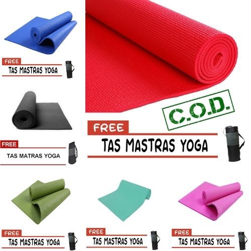 Matras Yoga Anti Slip Matras Senam Yoga Good Quality matras olahraga yoga free tas