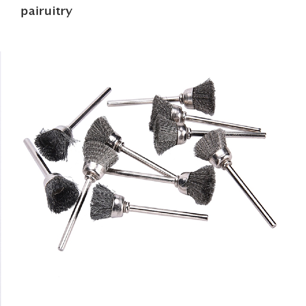 【PRT】 10PCS Stainless Steel Wire Cup Mini Brush Fits Dremel Rotary Tool Accessory 13mm .