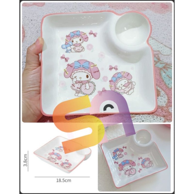 PIRING MAKAN KERAMIK ANAK SEKAT SANRIO MYMELODY