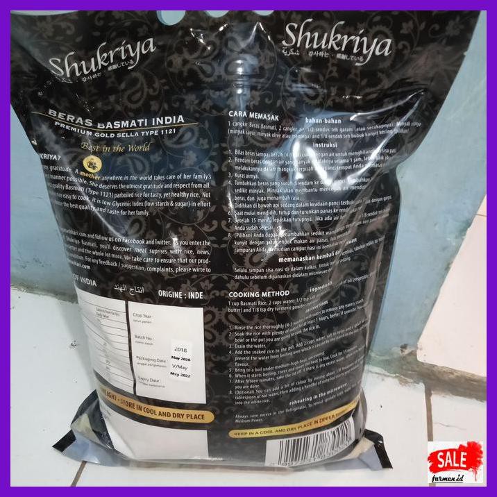 

Rasbeputih- Rice Sella Basmati Shukriya 5 Kg -Aslii.