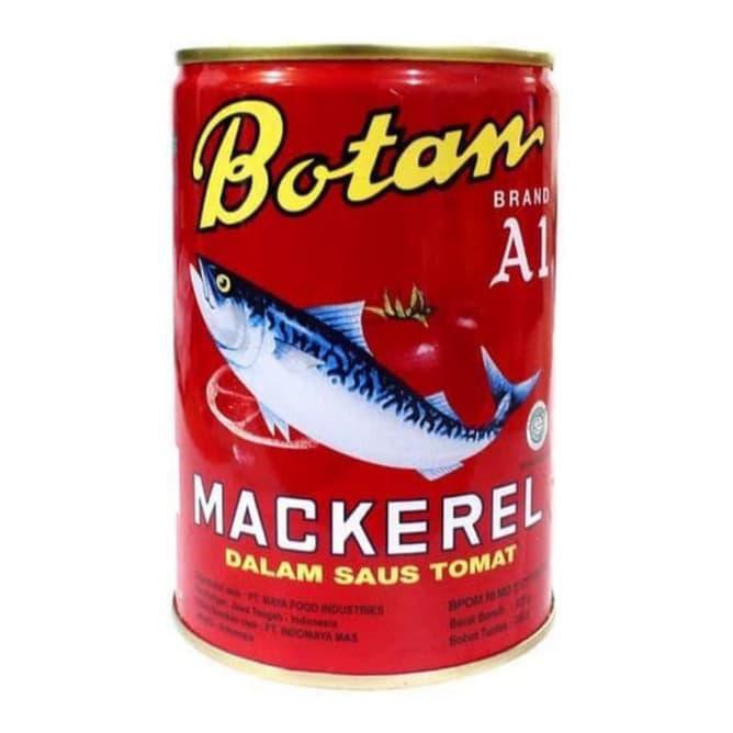 

Sarden Botan Mackarel 425gr Saaus tomat