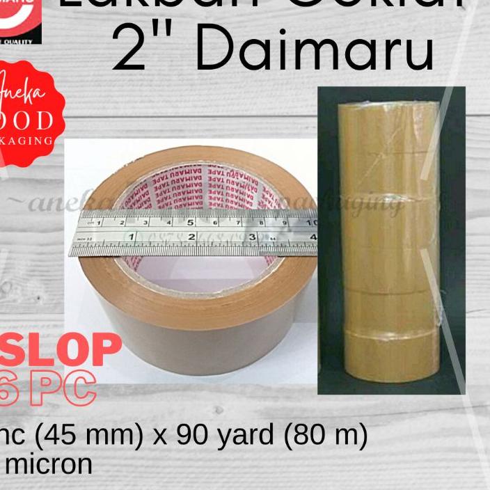 

R012 Lakban coklat 2 daimaru isi 6pcs !!