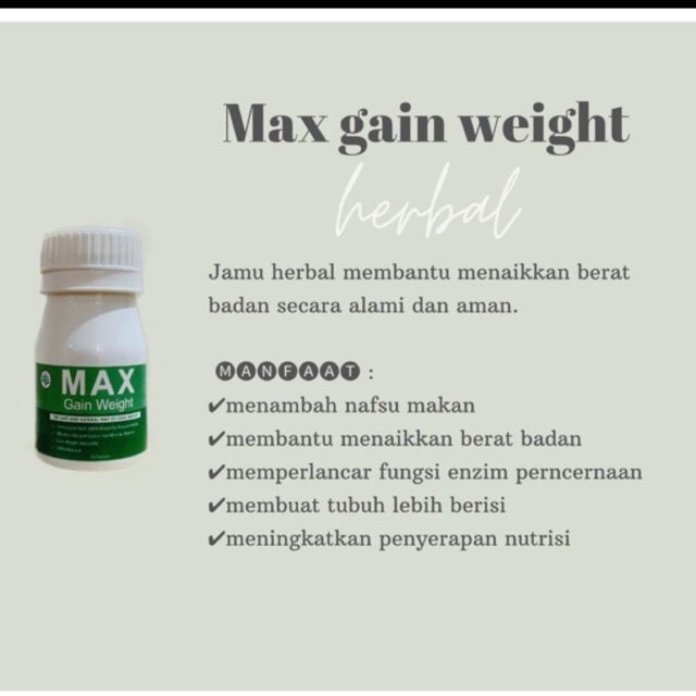 

Max gain weight