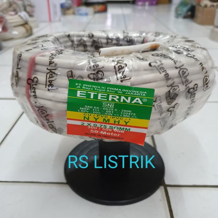 Kabel Eterna Serabut - Kabel Listrik Eterna NYMHY 2x0.75 Permeter