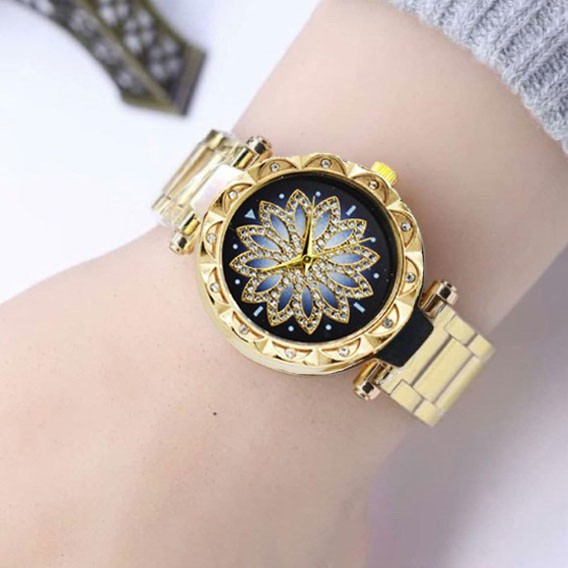 ✅[COD] Jam Tangan Wanita Analog Fashion Casual Women Strap Stainless Steel Wrist Quartz Watch W34