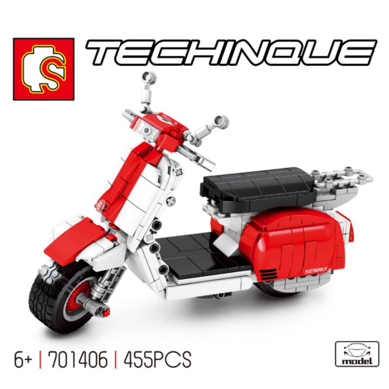 SEMBO BLOCK BRICKS MOTOR VESPA SCOOTER / MAINAN BLOCK MOTOR SKUTER