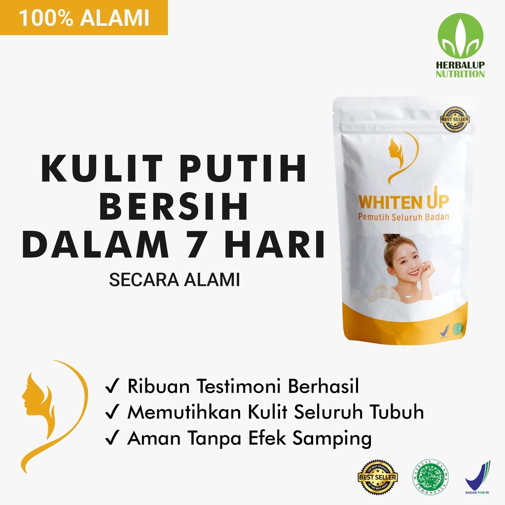 COD WhitenUp Pemutih Kulit Seluruh Tubuh dan Wajah Vitagel Pemutih Badan Collagen BPOM