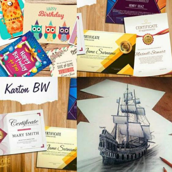 

❣ Kertas Karton BW Bluishwhite 250g A4 / Drawing Sketch Paper わ